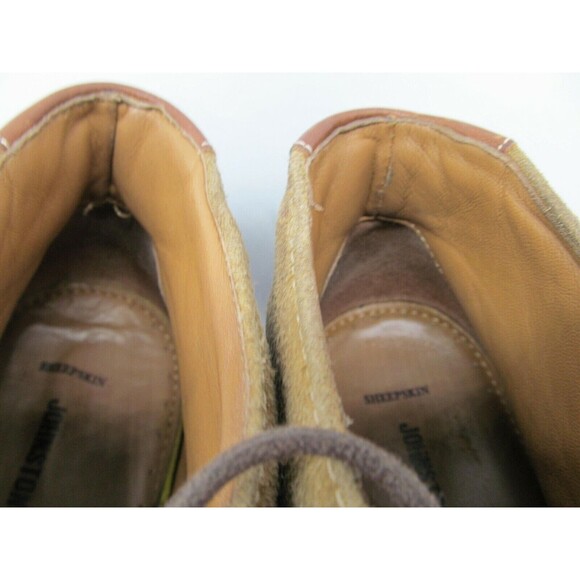 Johnston & Murphy Copeland Brown Leather Sheepskin Chukka Boots Mens Size  10.5 - Picture 4 of 11